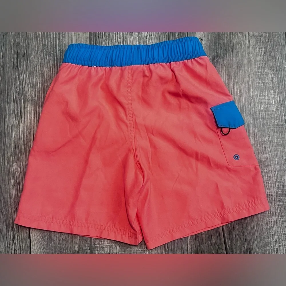 Redish-Pinkish and Blue Boys Swim Shorts